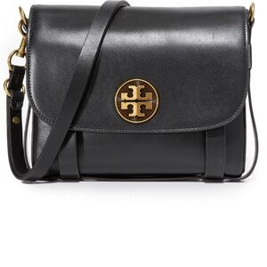 Authentic Tory Burch  Alastair Black Leather Crossbody Bag